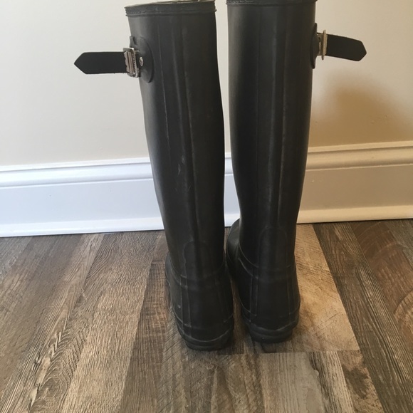 Hunter tall black matte rain boots - Picture 3 of 4
